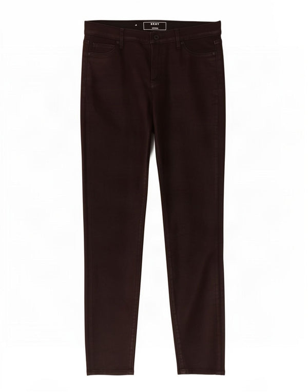 Damskie legginsy Dkny US 6 Medium W30 L30 Burgundowa bawełna