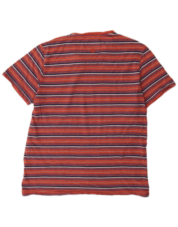 T-shirt męski Fat Face, duży, bawełniany w czerwone paski