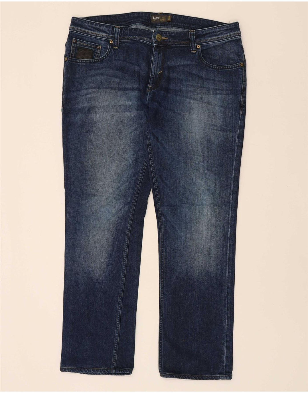 LEE Mens Straight Jeans W38 L29 Blue Cotton