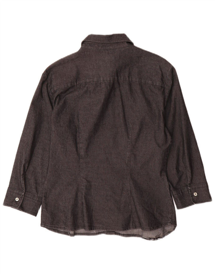 Koszula damska BENETTON z rękawem 3/4 UK 10, mała, szara, bawełniana