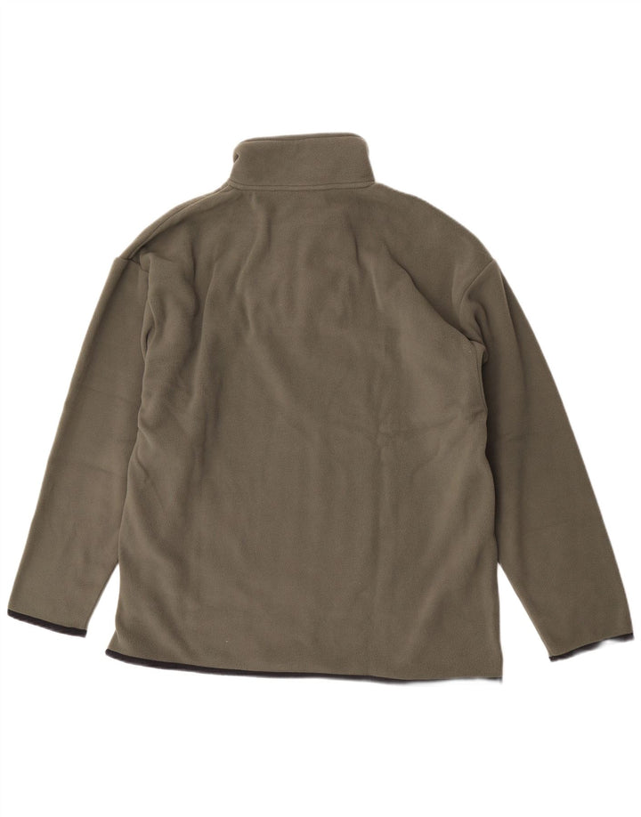 Męski sweter Reebok z zamkiem błyskawicznym, dużym poliestrem w kolorze khaki