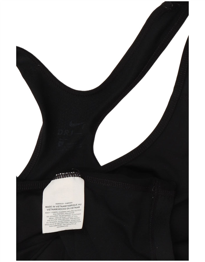Damska kamizelka z grafiką Nike Dri Fit Top UK 10, mała, czarna, poliester
