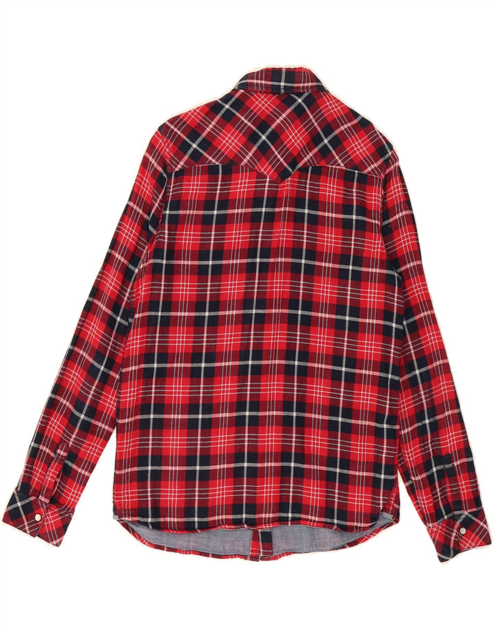 LEVI'S Boys Flannel Shirt 15-16 Years Red Check Cotton Vintage Levi's and Second-Hand Levi's from Messina Hembry 