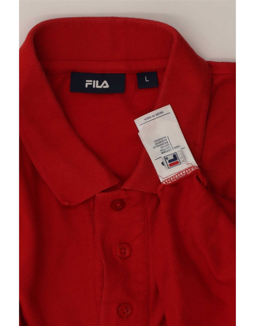 Męska koszulka polo Fila, duża, czerwona, bawełniana