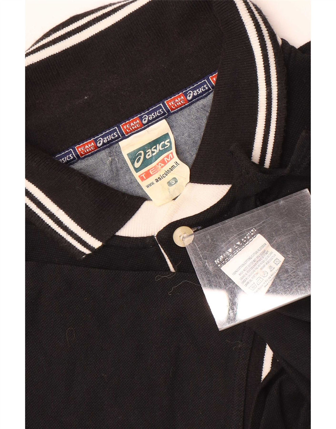 Męska koszulka polo do rugby Asics, mała czarna, bawełniana