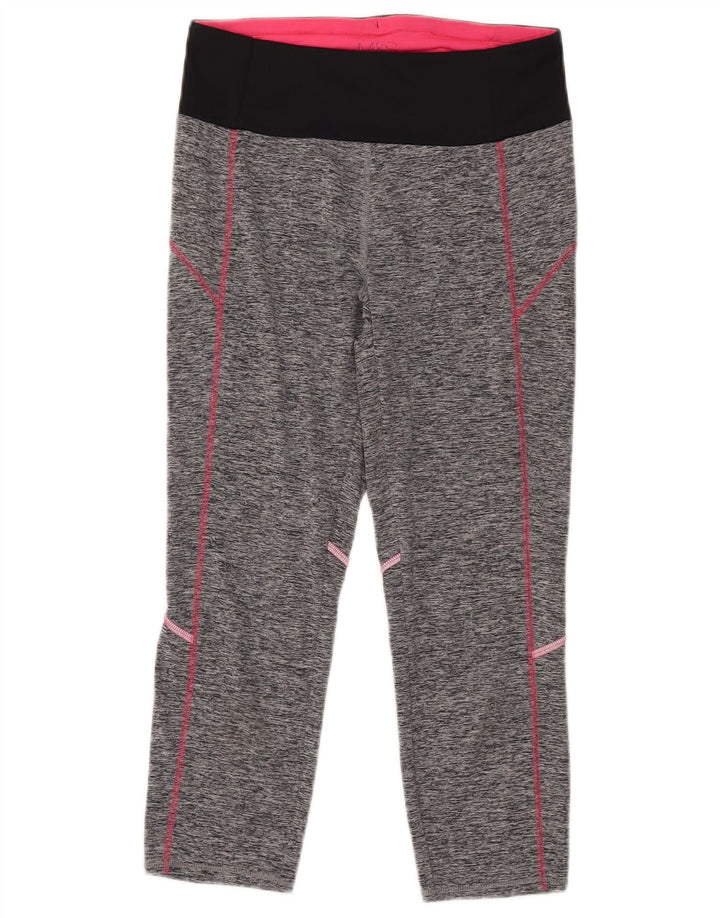 Damskie legginsy Capri MARKS & SPENCER UK 10, małe, szare, z blokami kolorów