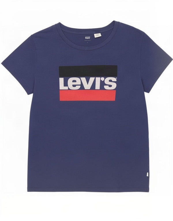 Damska koszulka z grafiką Levi's Top UK 16, duża, granatowa