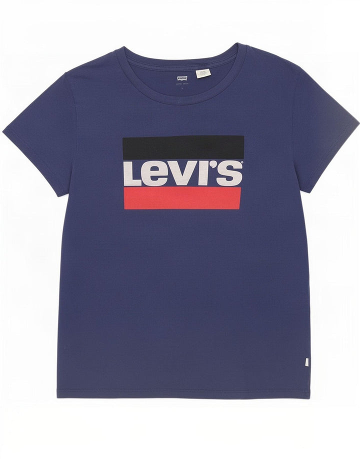 Damska koszulka z grafiką Levi's Top UK 16, duża, granatowa
