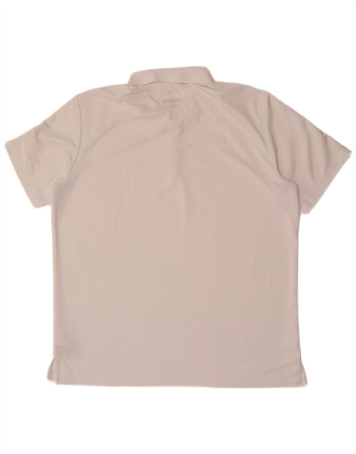 Męska koszulka polo golfowa Adidas XL, biała, poliestrowa
