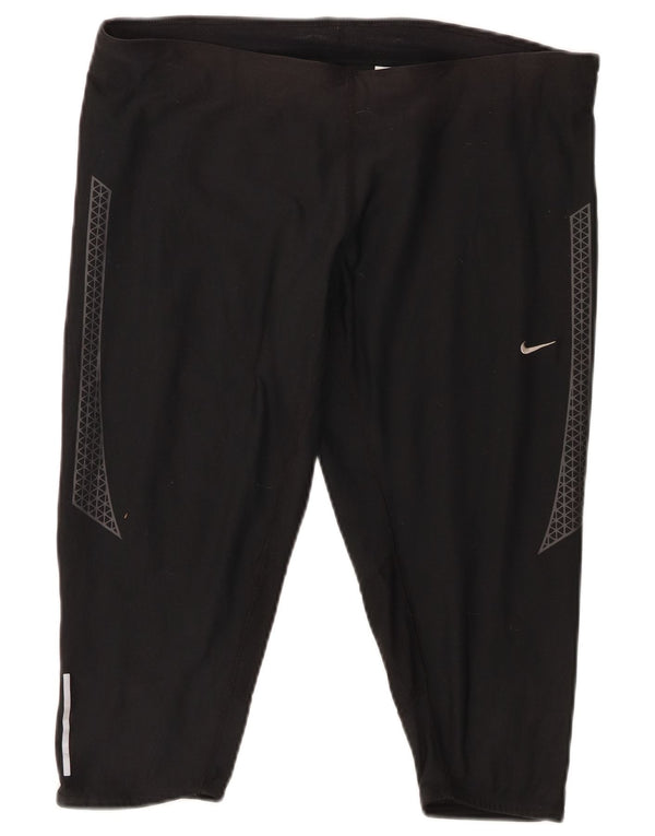 Damskie legginsy Nike Dri Fit Capri XL, czarne, poliestrowe, sportowe