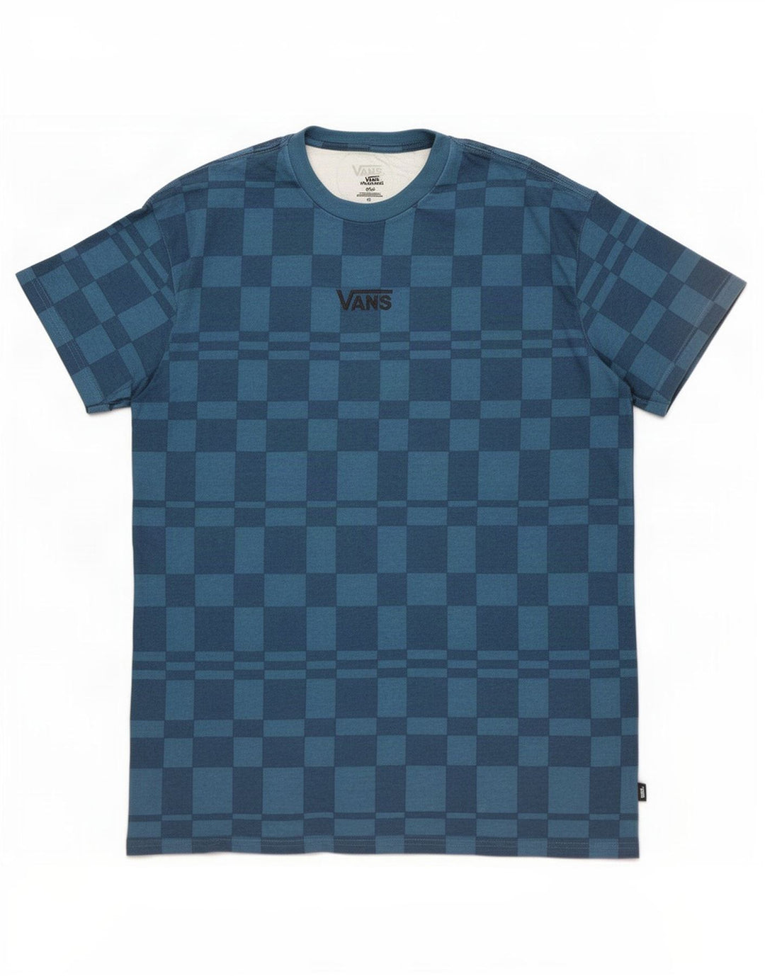 T-shirt męski Vans, mały, niebieski, geometryczny, bawełniany