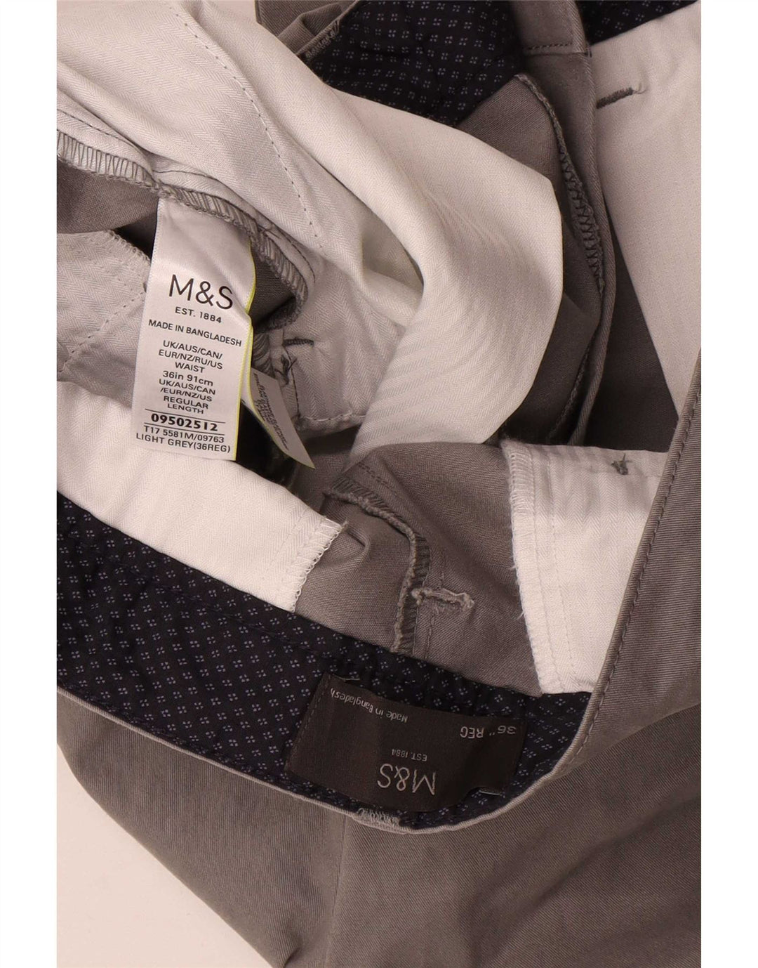 Męskie spodenki Chino Marks & Spencer W36, duże, szare, bawełniane