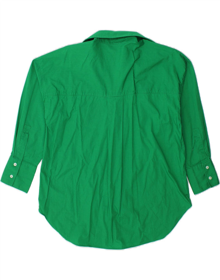 ZARA Womens Oversized Shirt UK 6 XS Green Vintage Zara and Second-Hand Zara from Messina Hembry 