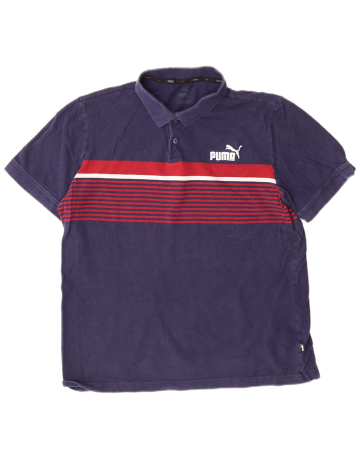 Męska koszulka polo PUMA, średni granat, kolor blokowy