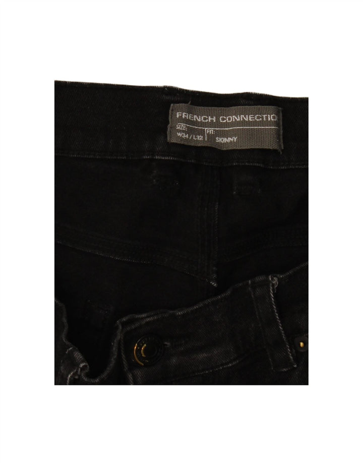 FRENCH CONNECTION Mens Skinny Jeans W34 L32 Black