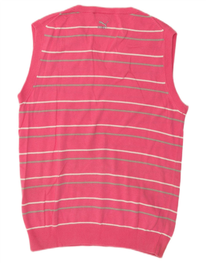 Męski podkoszulek Puma z kamizelką, średni, różowy, bawełniany w paski