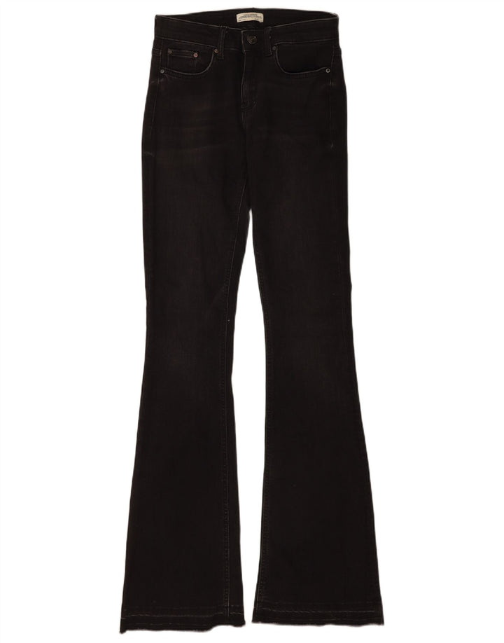 Damskie jeansy rozkloszowane Zara EU 34 2XS W24 L35 Czarna bawełna