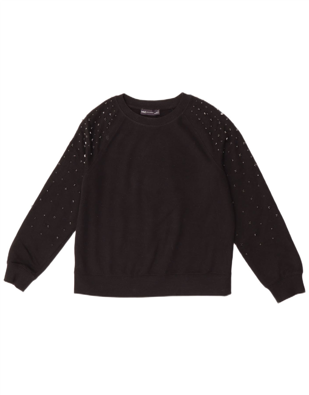 Marks & Spencer Damski sweter oversize UK 6 XS, czarny, bawełniany