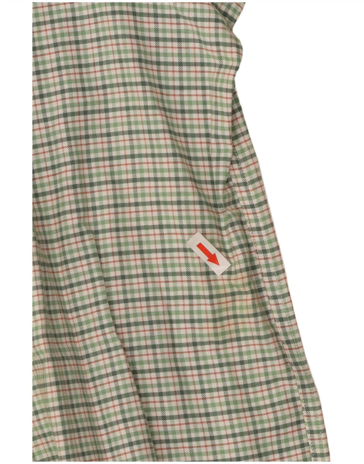 Eddie Bauer Męska wysoka, flanelowa koszula o swobodnym kroju XL, bawełniana w zieloną kratkę