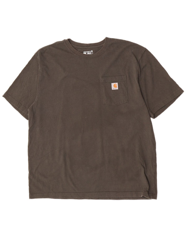T-shirt męski Carhartt o luźnym kroju, bawełniany XL w kolorze khaki