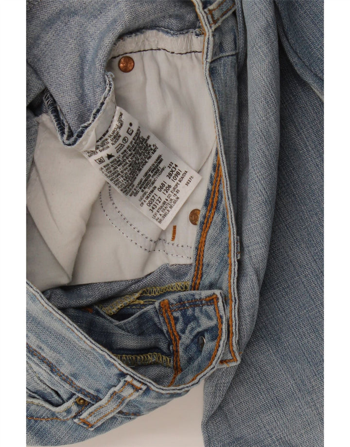 Damskie jeansy LEVI'S 571 Slim W28 L34 Niebieska bawełna