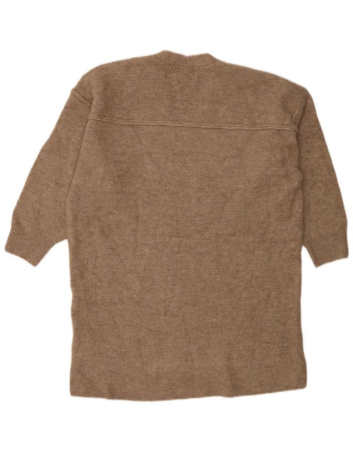 Damski sweter oversize Superdry z dekoltem w kształcie litery V, UK 12, średni brąz, akryl