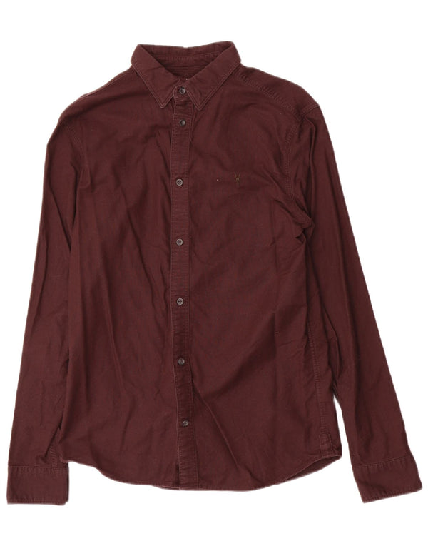 Koszula męska All Saints XS, bordowa, bawełniana