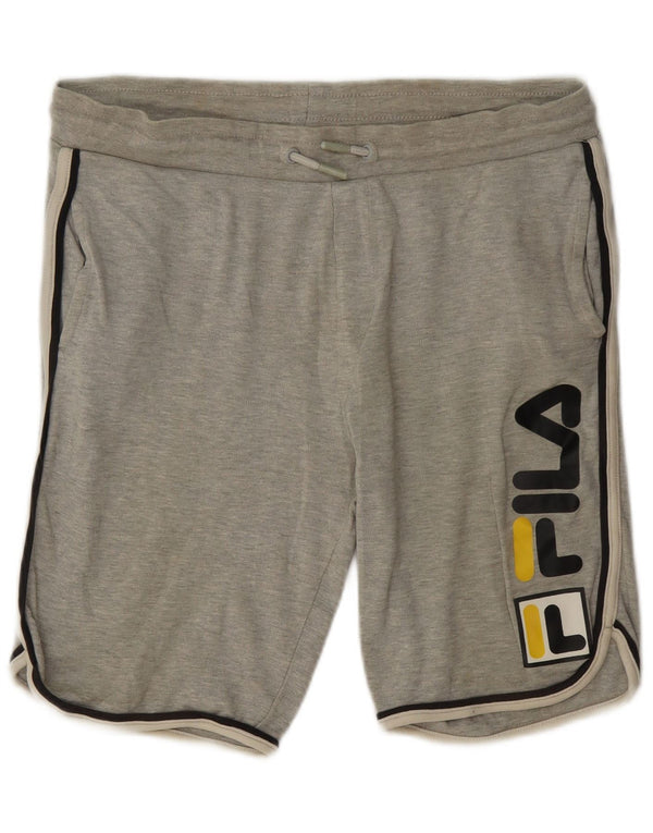 Damskie spodenki sportowe Fila Graphic UK 14, duże, szare, bawełniane