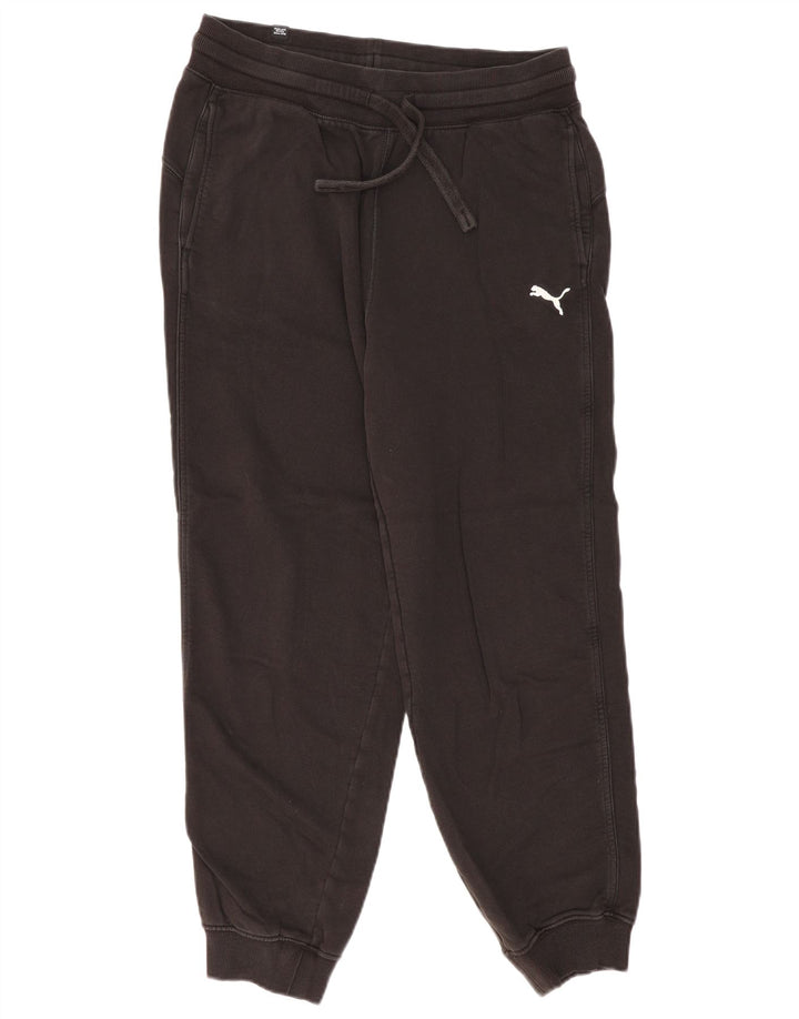 Męskie spodnie dresowe Puma Joggers, średnia czarna bawełna