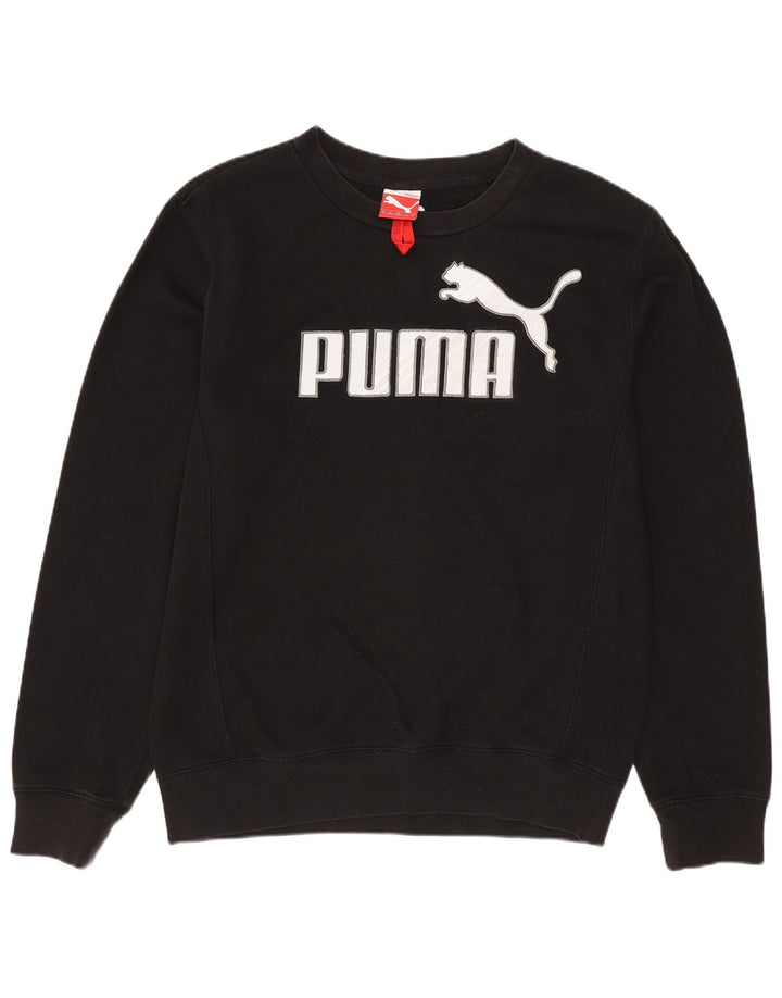 Męski sweter z grafiką PUMA, mały, czarny