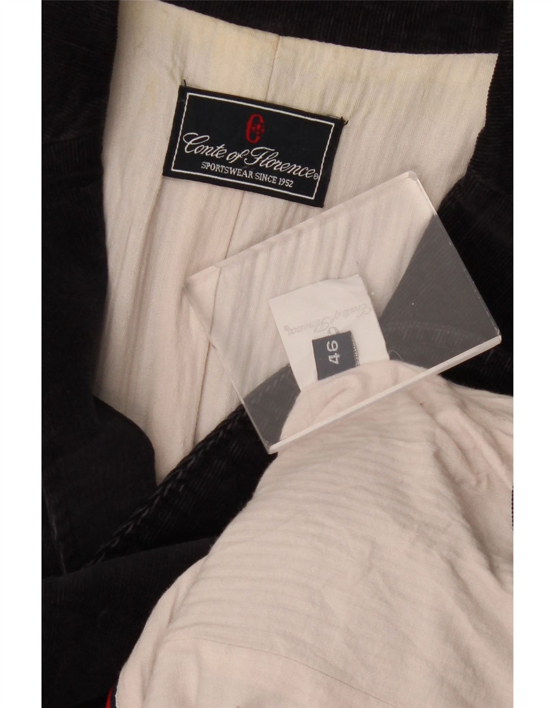 CONTE OF FLORENCE Damska marynarka zapinana na 2 guziki IT 46, duża, granatowa