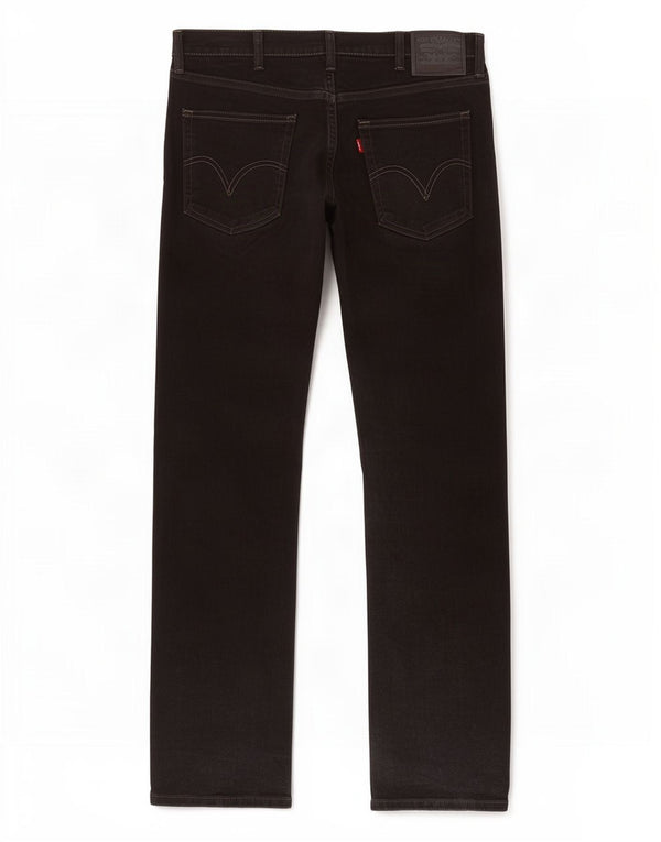 Męskie dżinsy Levi's 514 Straight W38 L32 Czarna bawełna
