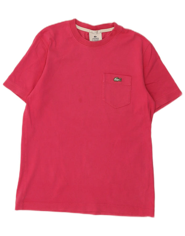 T-shirt damski Lacoste Top UK 4 XS, różowy, bawełniany