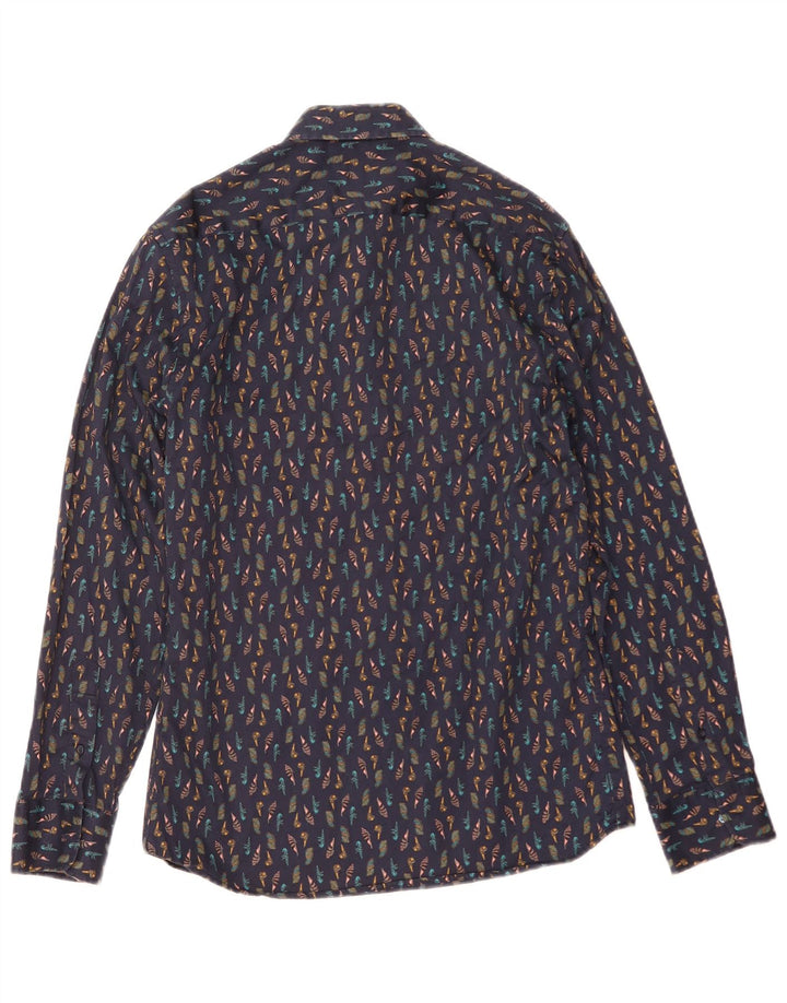 Męska koszula slim fit Zara w abstrakcyjny wzór, średni granat