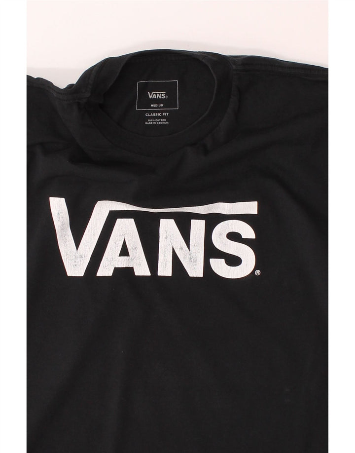 VANS Mens Classic Fit Graphic T-Shirt Top Medium Black Cotton Vintage Vans and Second-Hand Vans from Messina Hembry 