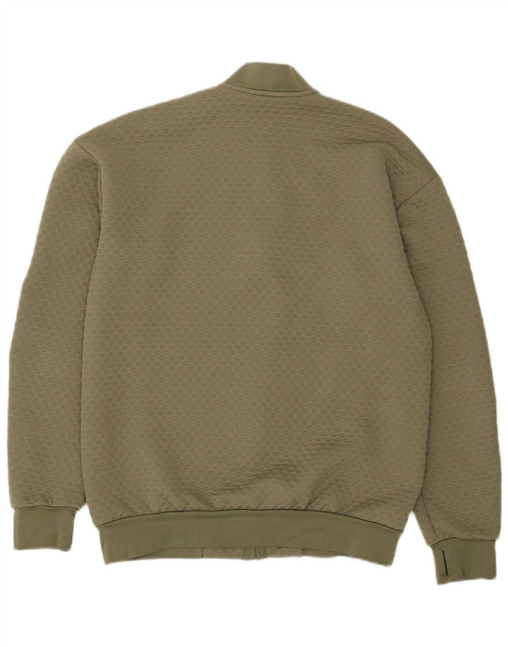 Męska bluza dresowa Adidas z grafiką, średnia, khaki, poliester