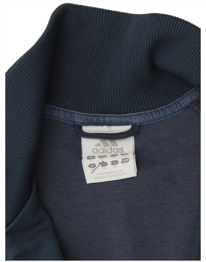 Męska kurtka dresowa Adidas z grafiką, średni granatowy poliester