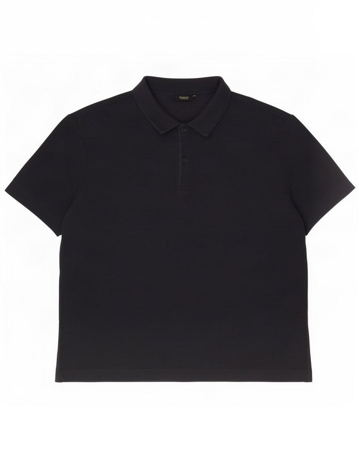 Męska koszulka polo Massimo Dutti XL, granatowa, bawełniana