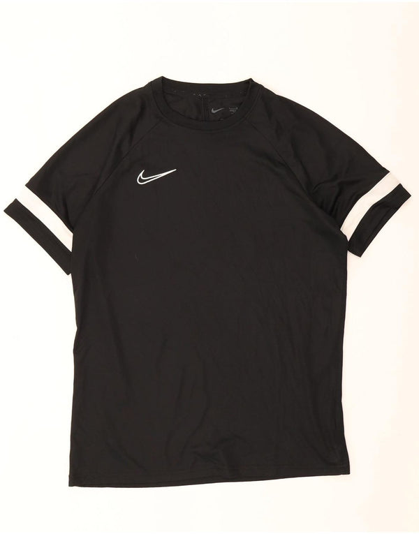 Męski T-shirt Nike Dri Fit, duży, czarny poliester z blokami kolorów