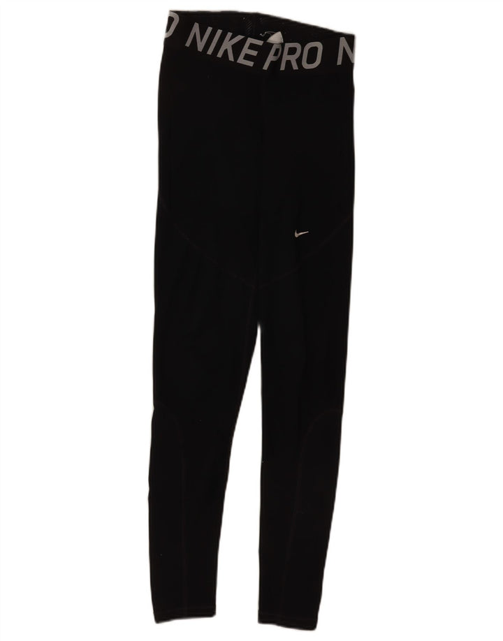 Legginsy damskie Nike, małe, czarne, poliestrowe