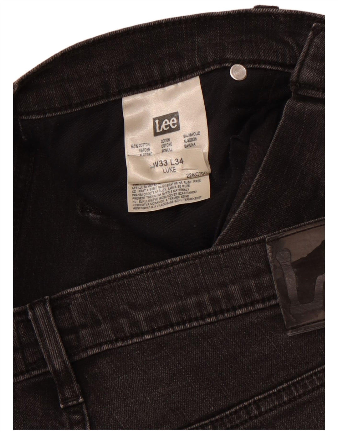 LEE Damskie jeansy Luke Slim W33 L30 Czarne bawełniane