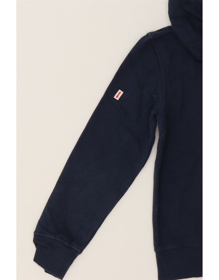LEVI'S Boys Graphic Hoodie Jumper 7-8 Years Navy Blue Vintage Levi's and Second-Hand Levi's from Messina Hembry 