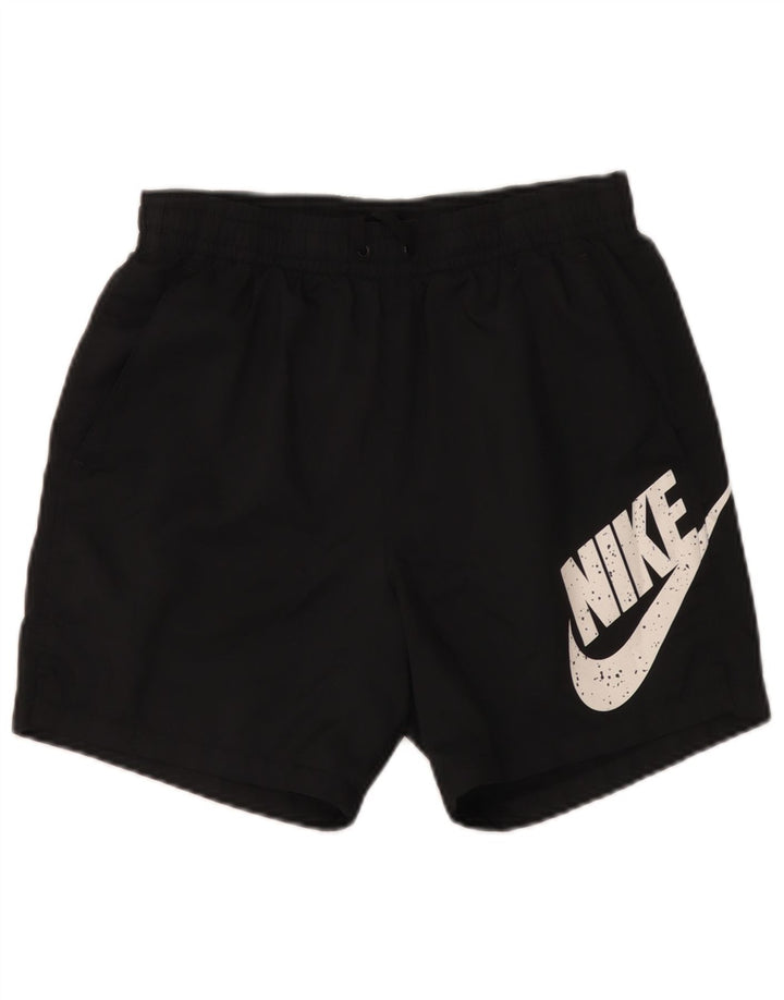Męskie spodenki sportowe Nike z grafiką, małe, czarne, poliestrowe