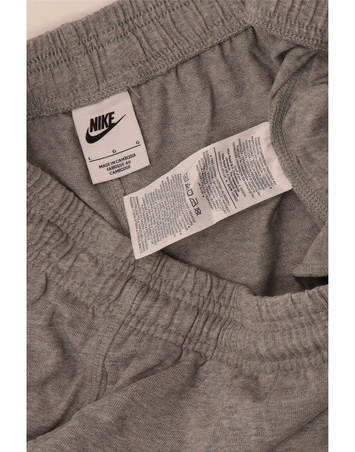 Męskie spodnie dresowe Nike, duże, szare, bawełniane w cętki