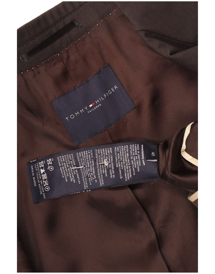 Męska marynarka zapinana na 2 guziki Tommy Hilfiger IT 48 Średnia brązowa wełna