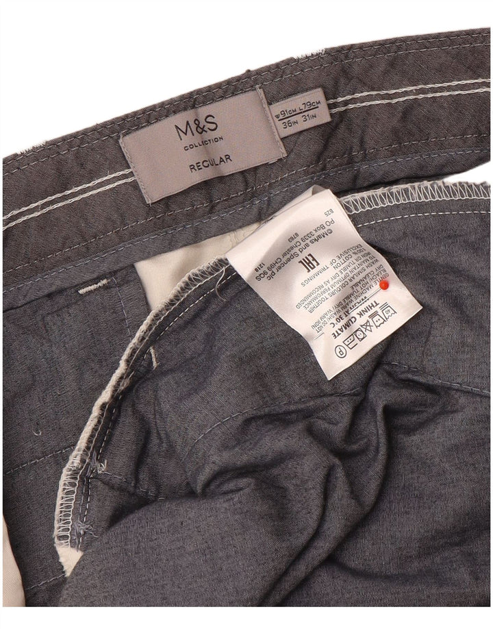 Marks & Spencer Męskie proste spodnie chino W36 L31 Off White