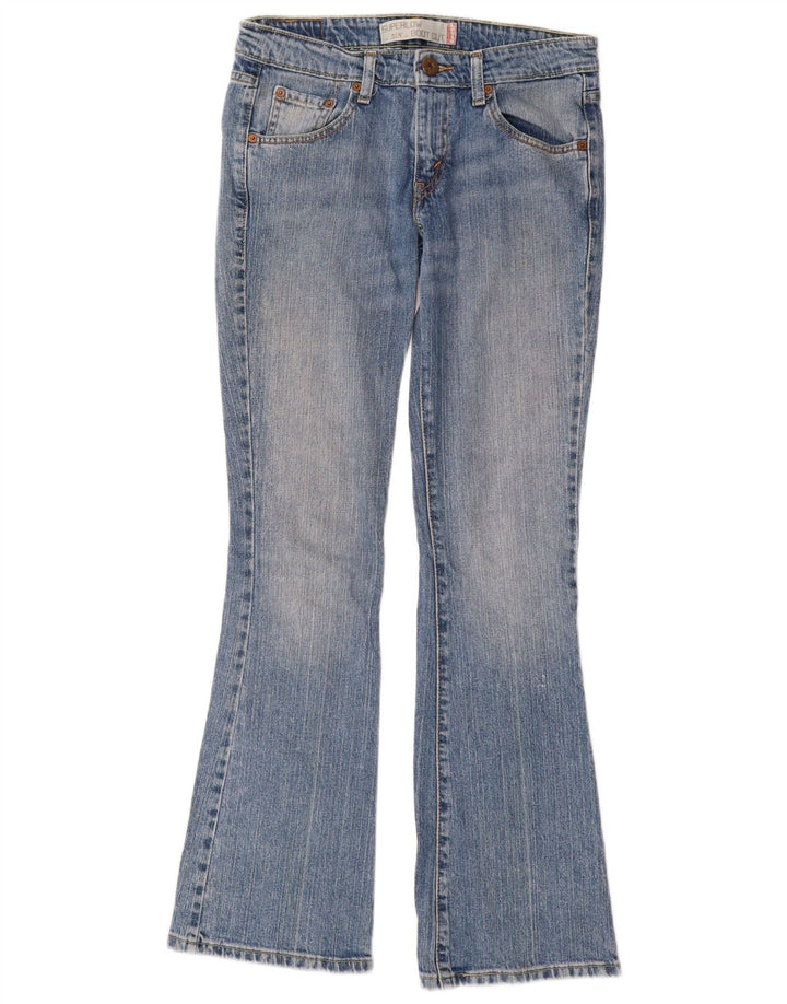Damskie jeansy Levi's 518 Super Low Bootcut W28 L32 Niebieska bawełna