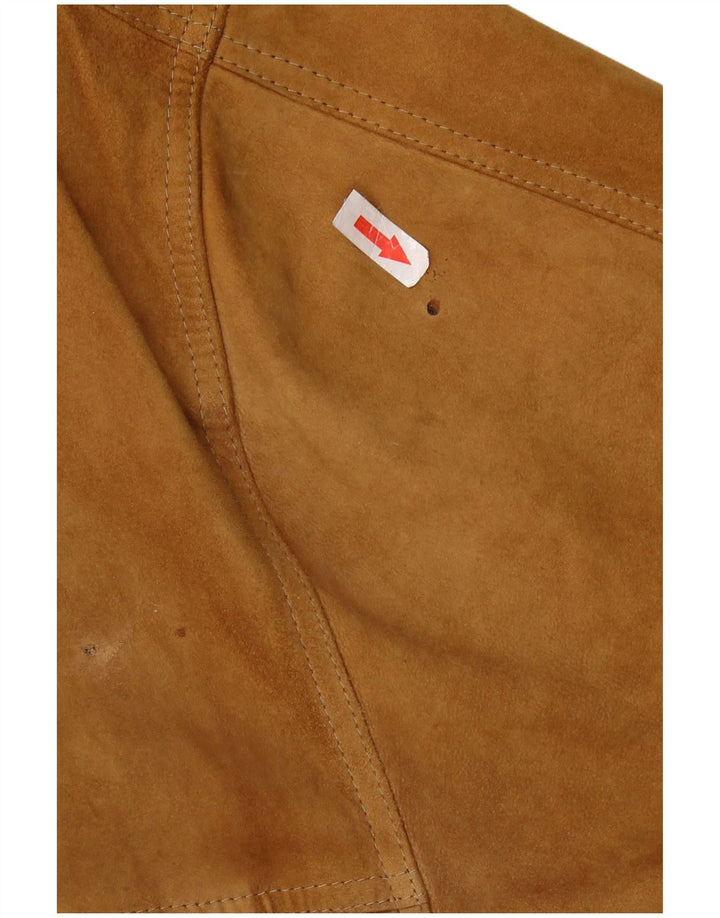 Zamszowy płaszcz męski ASGARD UK 42 XL brązowy