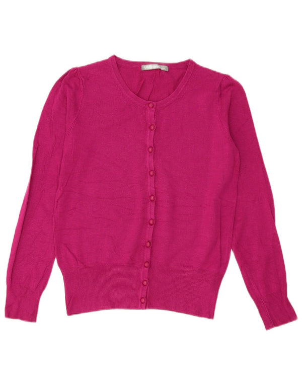 Marks & Spencer Damski sweter kardigan UK 8 Small Pink Wiskoza
