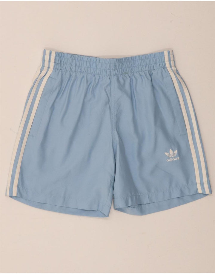 Męskie spodenki kąpielowe Adidas, małe, niebieskie, poliestrowe
